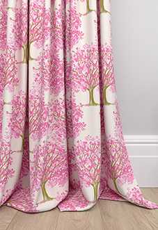 Classic Woodland, Pink Blossom - Made to Measure Curtains